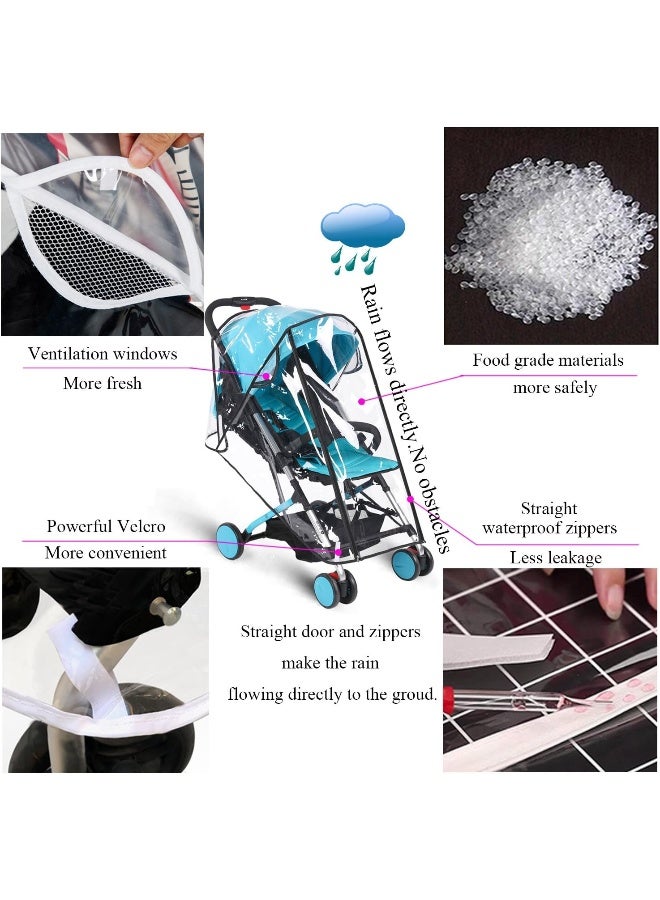 AncBace Baby Stroller Rain Cover Weather Shield Accessories - Image 3