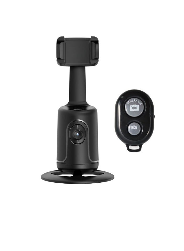 Phone Gimbal Stabilizer, 360 Degree Rotation Desktop Handheld Gimbal Phone Tripod, Panoramic Follow Up Gimbal Bracket With Intelligent Gestures Recognition, (1pc, Black, With Remote Control)  - Image 1