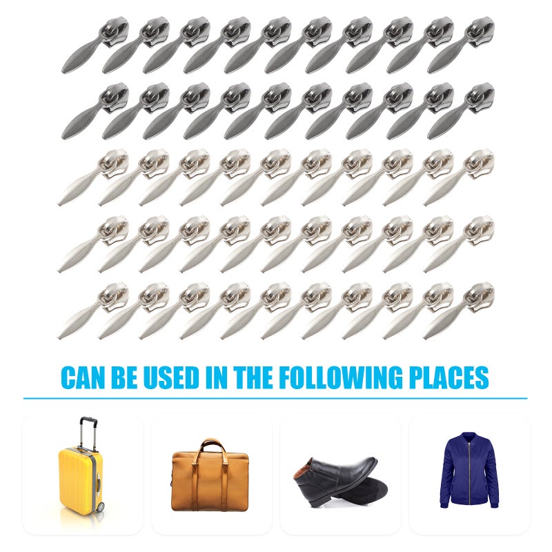 100 Pcs Bag Luggage Zipper Pullers Replacement Zipper ( , Black) - Image 5