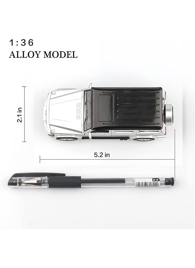 1/36 Scale Mercedes AMG G63 G Wagon Diecast Model Car, Alloy Pull Back Vehicles G Wagon Toy Car, Cars Gifts for Boys, Silver  - Image 4