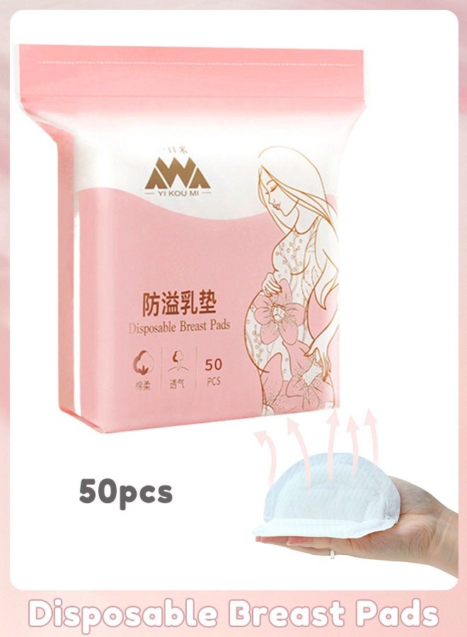 Sharpdo 50 Pieces Disposable Breast Shields Pads, Nursing Pads for Breastfeeding, Soft and Super Absorbent Nipple Covers - Image 1