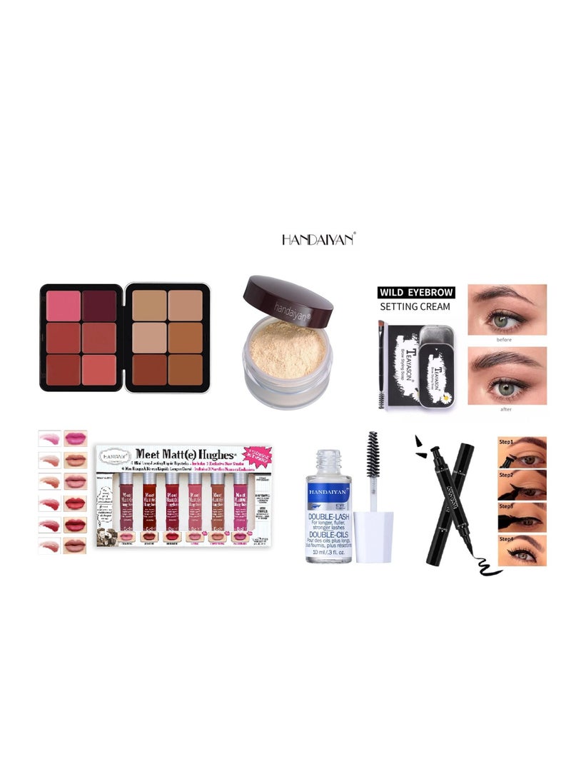 Handaiyan A Kit of 6 essential face makeup pieces for all skin types - Image 1