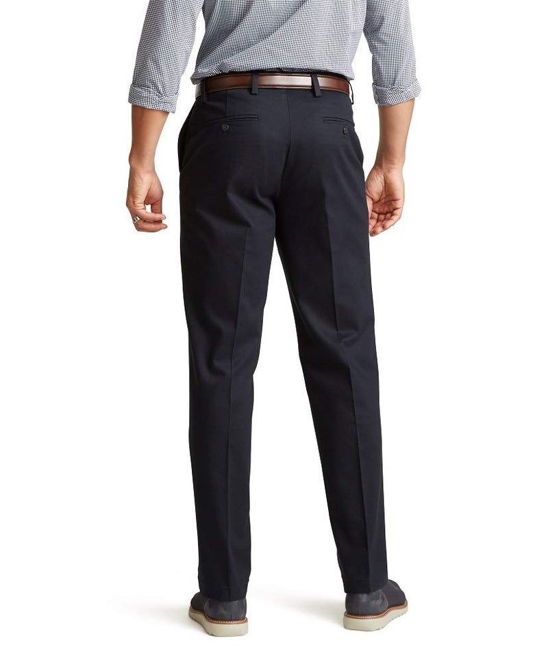 Dockers Men's Classic Fit Signature Khaki Lux Cotton Stretch Pants (Regular and Big & Tall), Dockers Navy, 38W x 30L - Image 3