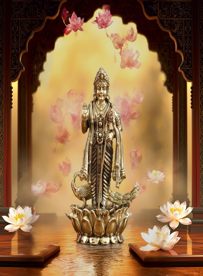 BEXCO Brass Lord Murugan Kartikeya Statue - 4 Inch Subramanya Idol with Vel and Peacock for Home Puja, Office Desk, and Car Dashboard, (4 inch) - Image 1