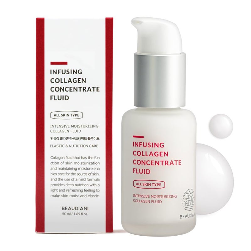 Infusing collagen concentrate fluid 169 fl oz firming lotion collagen intensive care antiwrinkle daily skincare skin tightening face moisturizer nourishing hydrating