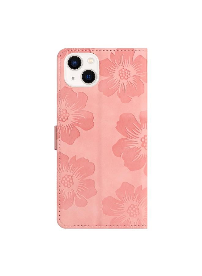Zaboon Case For iPhone 13 Flower Embossing Pattern Leather Phone Case - Image 3