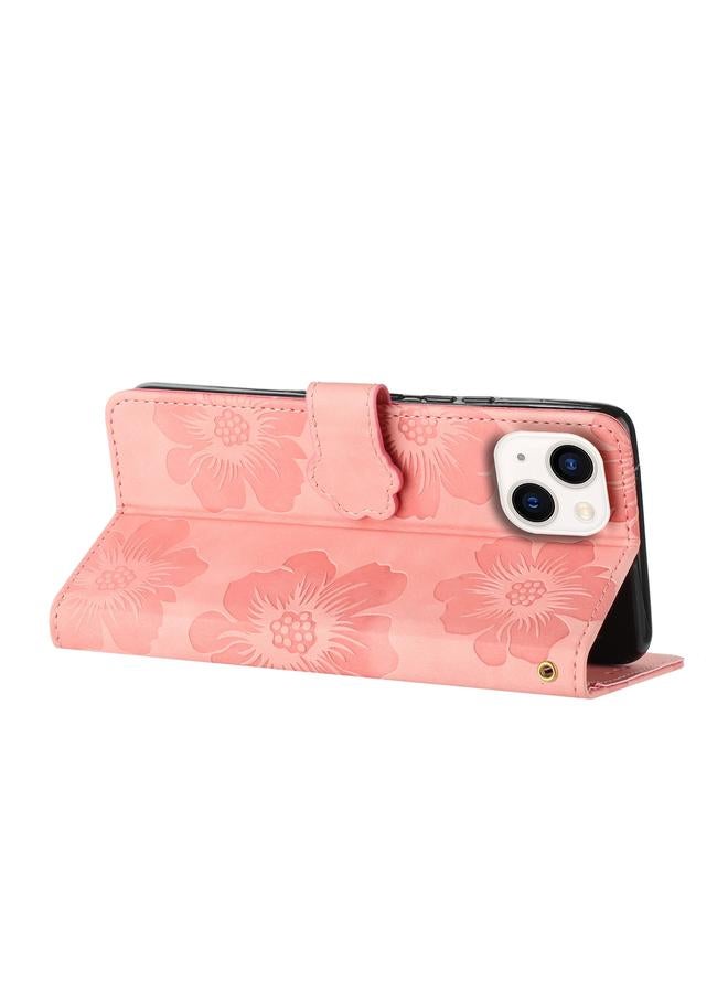 Zaboon Case For iPhone 13 Flower Embossing Pattern Leather Phone Case - Image 5