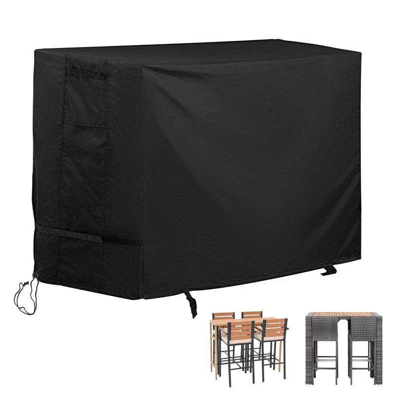Starcrew Patio High Top Table and Chairs Cover Outdoor Bar Height Patio Dining Set Cover for 5Piece Wicker Bar Dining Set4 Person Patio Table and Chairs Set - Image 2