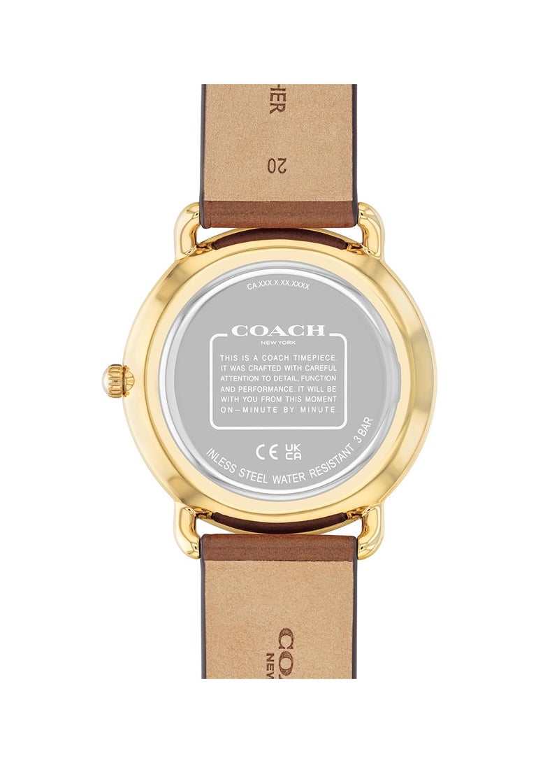 COACH Men's Analog Round Shape Leather Wrist Watch 14602646 - 41 Mm - Image 3