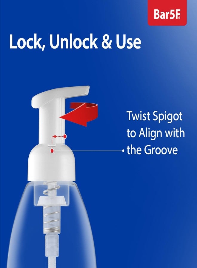 Bar5F Foaming Pump Bottle for Dr. Bronner's Castile Soap and All Generic Concentrated or Regular Soaps, 8.5-Ounce Clear - Image 4