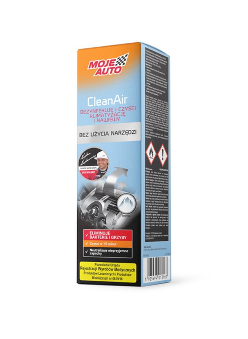 Moje Auto CleanAir Car AC Cleaner Spray 150ml, Air Conditioner Vent & Evaporator Cleaning Foam, HVAC Disinfectant, Odor Eliminator, Bacteria & Mold Remover, Cabin Air Freshener, One-Step Auto AC Cleaning Solution, Fast Acting - Image 3