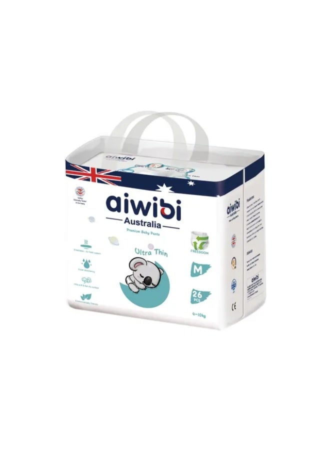 Aiwibi - Premium Baby Pants - Size M 4-10kg - 26pcs