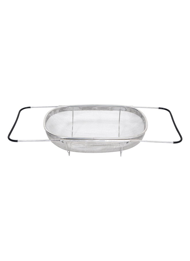 AL SANIDI Multi-purpose aluminum strainer Silver Size34*24.5*10Cm  - Image 4