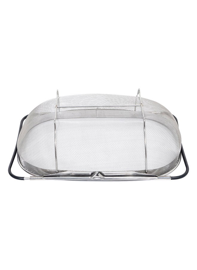 AL SANIDI Multi-purpose aluminum strainer Silver Size34*24.5*10Cm  - Image 5