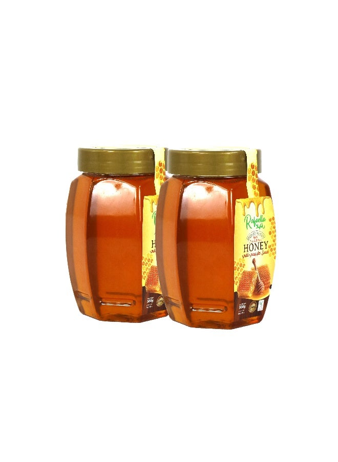 Rafaella Natural Honey Hexa Jar, 2x500g | Premium Quality | 100% Pure Honey | No Added Sugar or Preservatives - Image 3