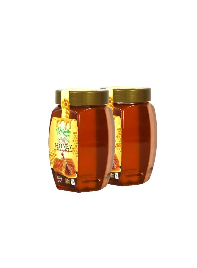 Rafaella Natural Honey Hexa Jar, 2x500g | Premium Quality | 100% Pure Honey | No Added Sugar or Preservatives - Image 5