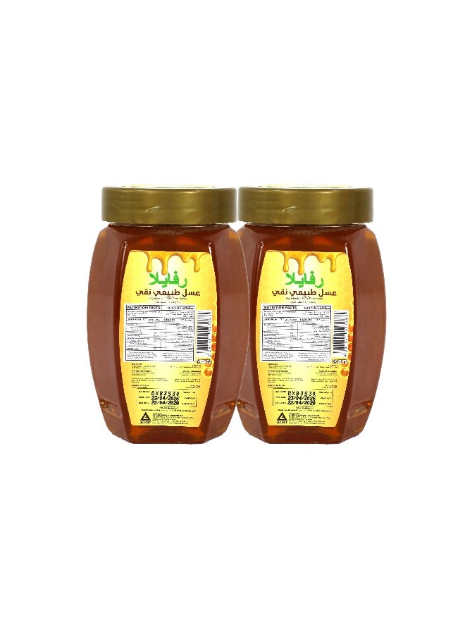 Rafaella Natural Honey Hexa Jar, 2x500g | Premium Quality | 100% Pure Honey | No Added Sugar or Preservatives - Image 2