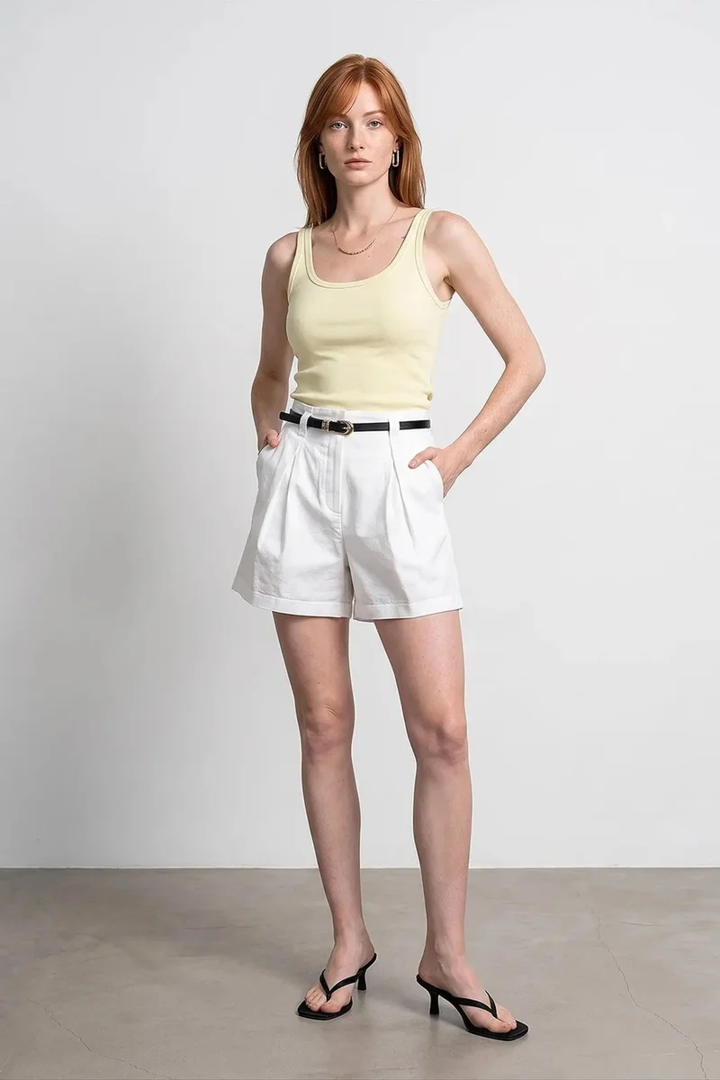 ديلفين DILVIN Ribbed Fitted Camisole Top
