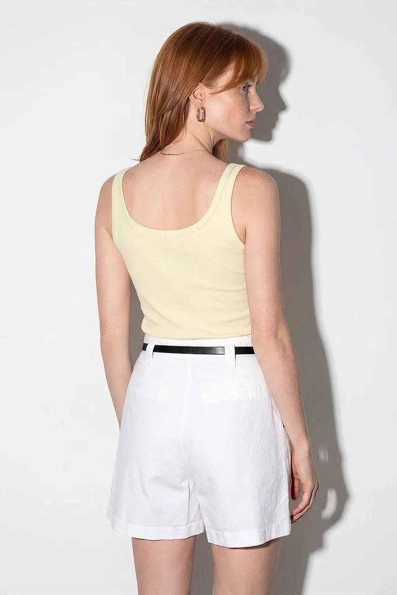 Dilvin DILVIN Ribbed Fitted Camisole Top