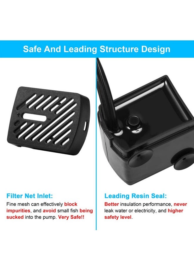 DATOO DaToo 50GPH 3W Small Submersible Water Pump Mini Fountain Pump Ultra Quiet For Aquarium Fish Tank Pond Statuary Hydroponics  - Image 4
