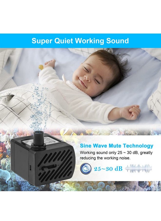 DATOO DaToo 50GPH 3W Small Submersible Water Pump Mini Fountain Pump Ultra Quiet For Aquarium Fish Tank Pond Statuary Hydroponics  - Image 5