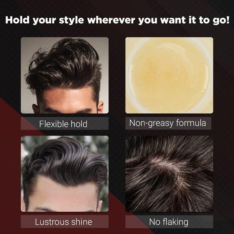 Three Flowers Brilliantine Pomade Solid 3.25 oz - Flexible Hold and Shine for All Hair Types - Image 4