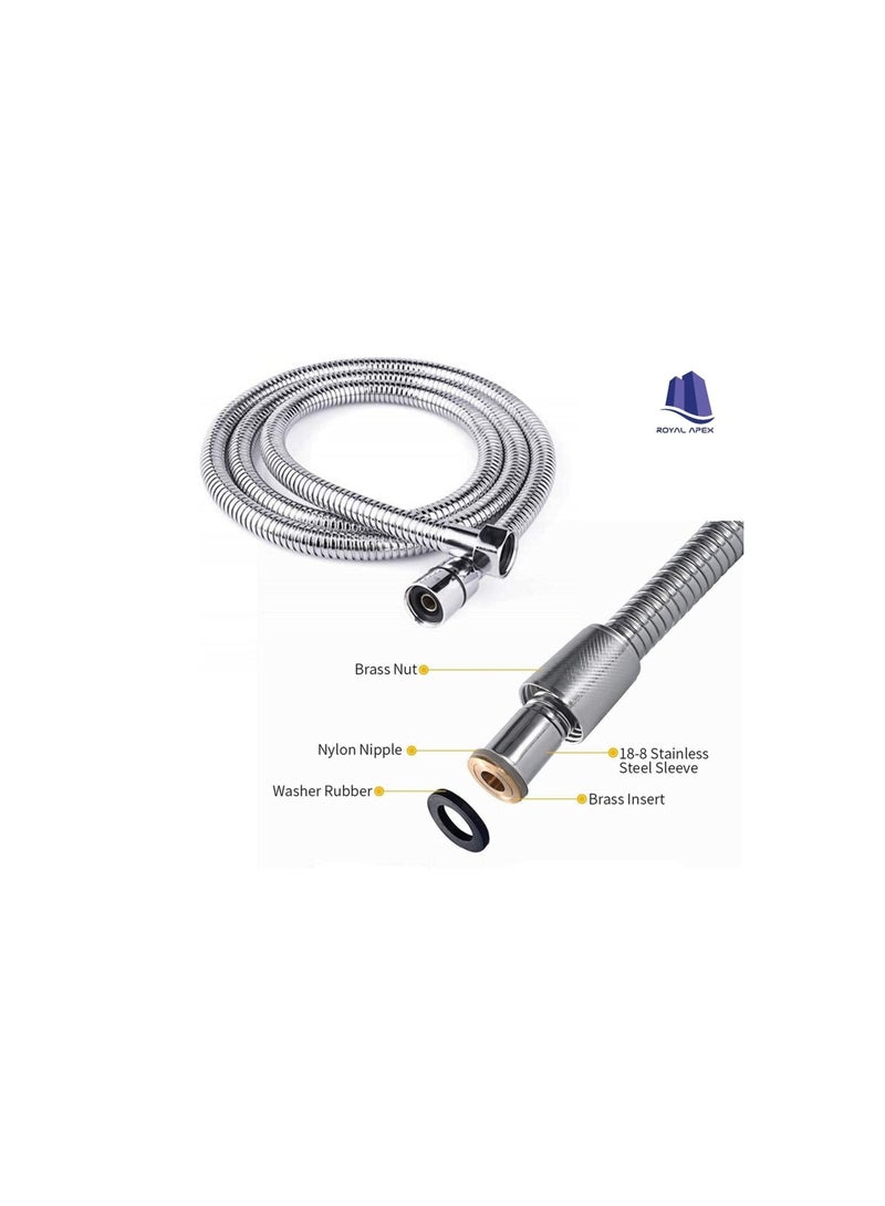 2 M Stainless Steel Shower Hose Flexible Handheld Showerhead Replacement Hose. - Image 3