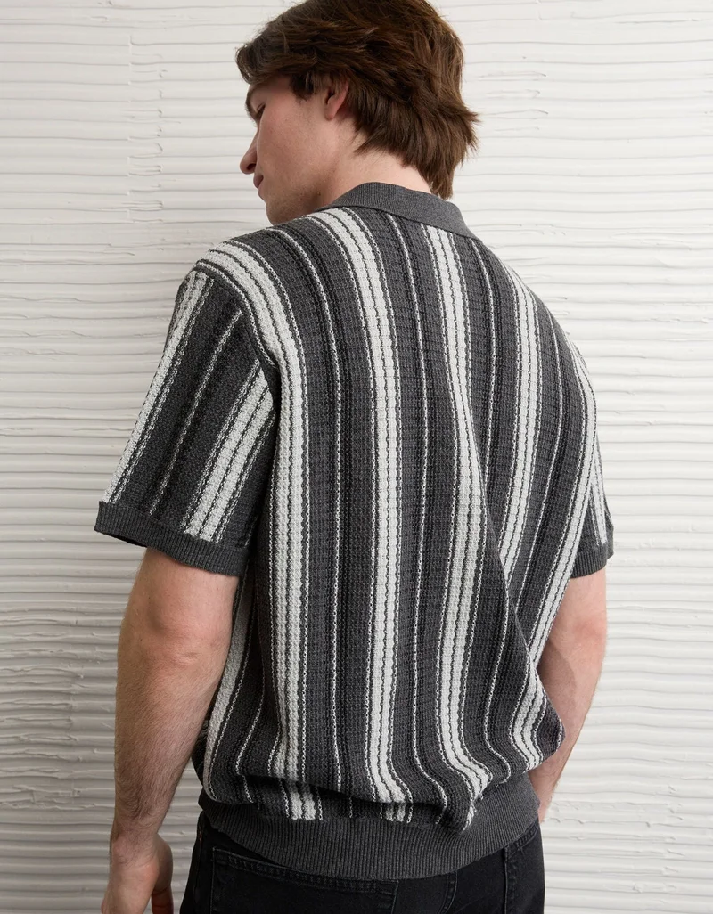 American Eagle AE Short-Sleeve Sweater Polo