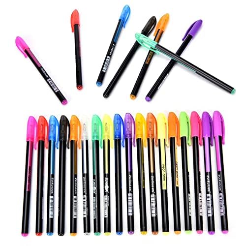 WeKonnect; Neon Gel Pens | Pack of 48 Consisting 12 Fluorescent, 12 Metallic, 12 Glitter & 12 Pastel Colour Pens | For Sketching, Drawing, Gifting, Painting, Calligraphy, DIY Art & Crafts (Pack of 48) - Image 4