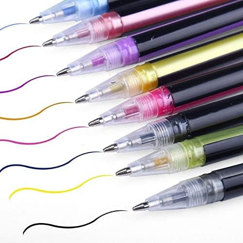 WeKonnect; Neon Gel Pens | Pack of 48 Consisting 12 Fluorescent, 12 Metallic, 12 Glitter & 12 Pastel Colour Pens | For Sketching, Drawing, Gifting, Painting, Calligraphy, DIY Art & Crafts (Pack of 48) - Image 3