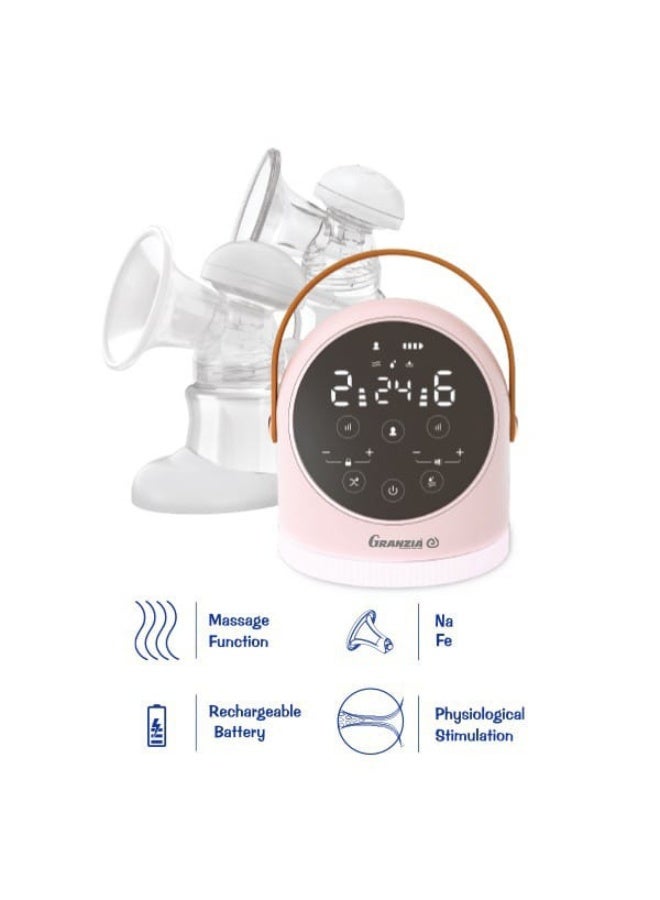 Granzia Doplafeed Double Electric Breast Pump – Independent Dual Suction Control, 3 Modes × 9 Levels, Rechargeable Battery, Night Light, Anti-Backflow System, Touch Panel, 2 Bottles & Carry Bag – 3-Year Warranty - Image 4