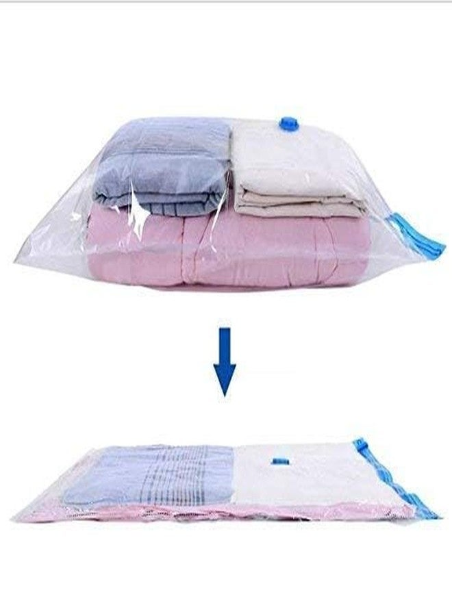 DHAVL Vacuum Storage Reusable Space Saver Bags for Clothes,Blankets, Quilt for Travel (50x60cm 4qty) - Image 4