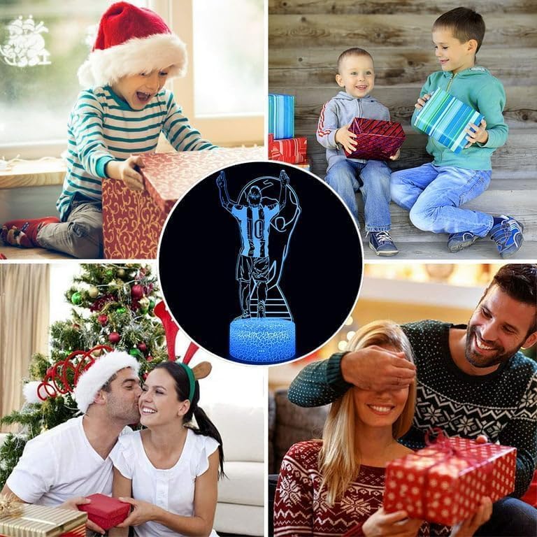 Al Raied ARS 3D Illusion LED Night Light with Remote Control - Football Design - Image 3