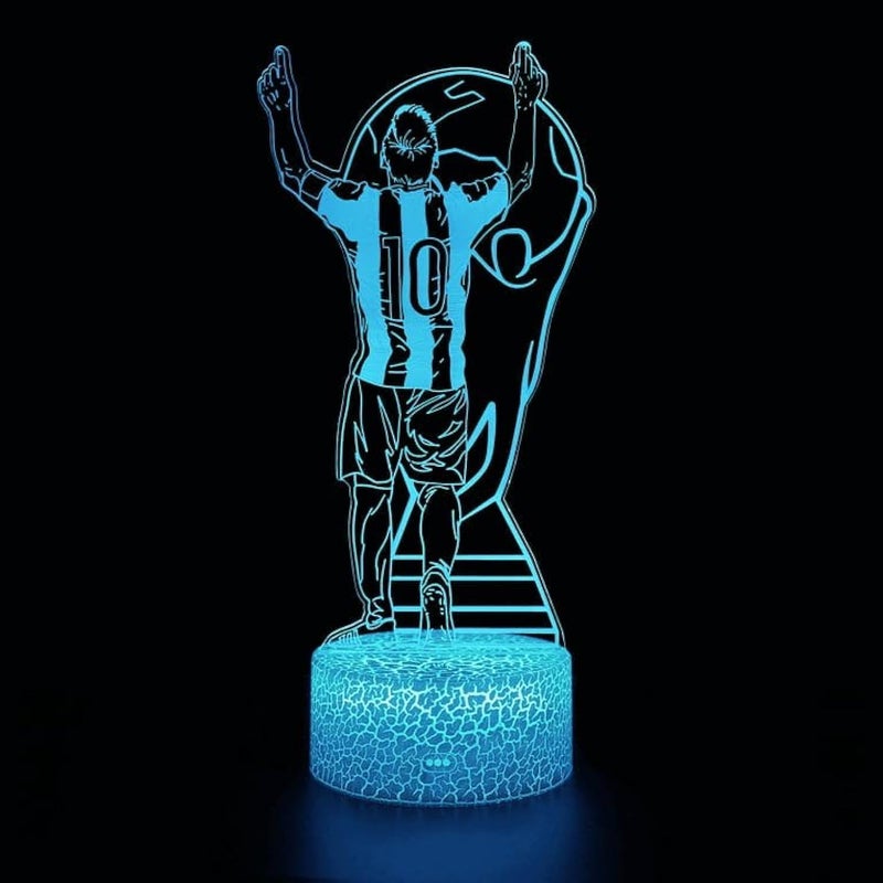 Al Raied ARS 3D Illusion LED Night Light with Remote Control - Football Design - Image 2