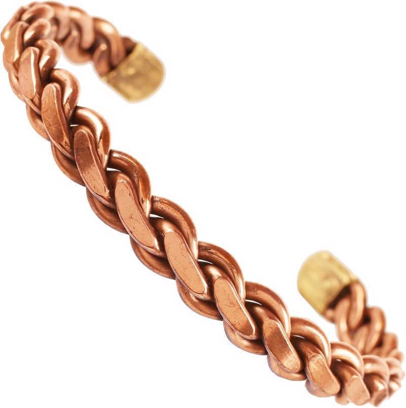 Touchstone Copper Bracelet Tibetan Style. Hand Forged with Solid and high Gauge Pure Copper. - Image 1