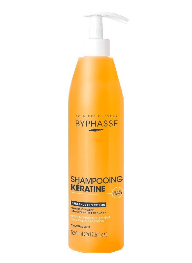 BYPHASSE - Keratin Shampoo Dry Hair - 520 ml - Image 1
