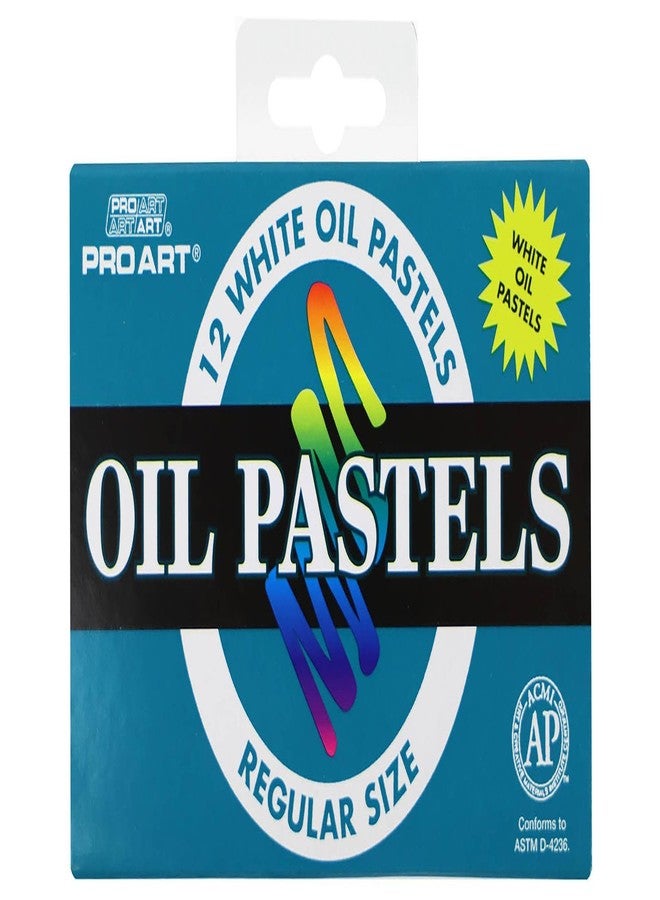 PRO ART Oil Pastels Regular White 12pc