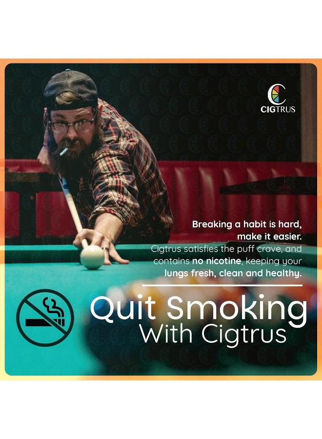 Cigtrus Craving Relief Inhaler, Natural Quit Smoking Substitute, Nicotine & Tobacco-Free, Cigtrus Non-Electric Solution (Citrus Grapefruit & Lemon Lime) - 6 Piece - Image 5
