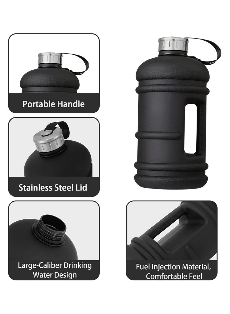 Generic 2.2L Half Gallon Water Bottle, 74oz Black Water Jug with Handle, 2.2 Liter Large Water Bottle Tritan Plastic Big Sports Jug, BPA Free Reusable Leak Proof Gym Drink Container - Image 3