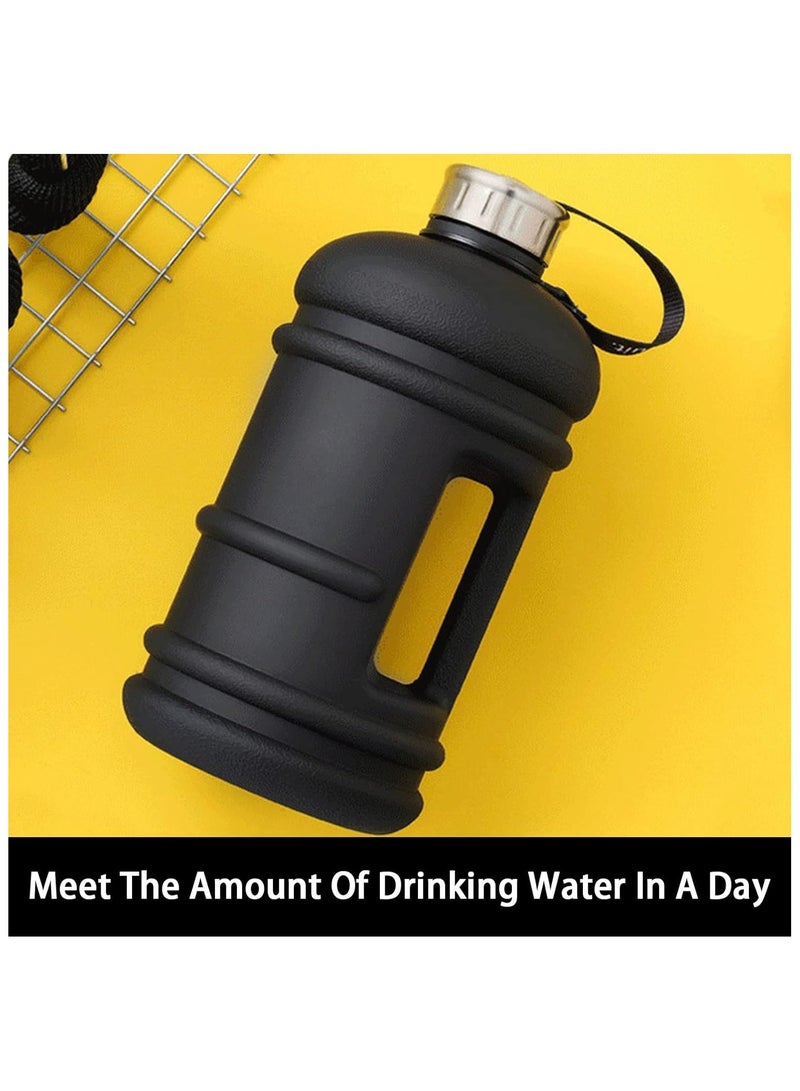 Generic 2.2L Half Gallon Water Bottle, 74oz Black Water Jug with Handle, 2.2 Liter Large Water Bottle Tritan Plastic Big Sports Jug, BPA Free Reusable Leak Proof Gym Drink Container - Image 4