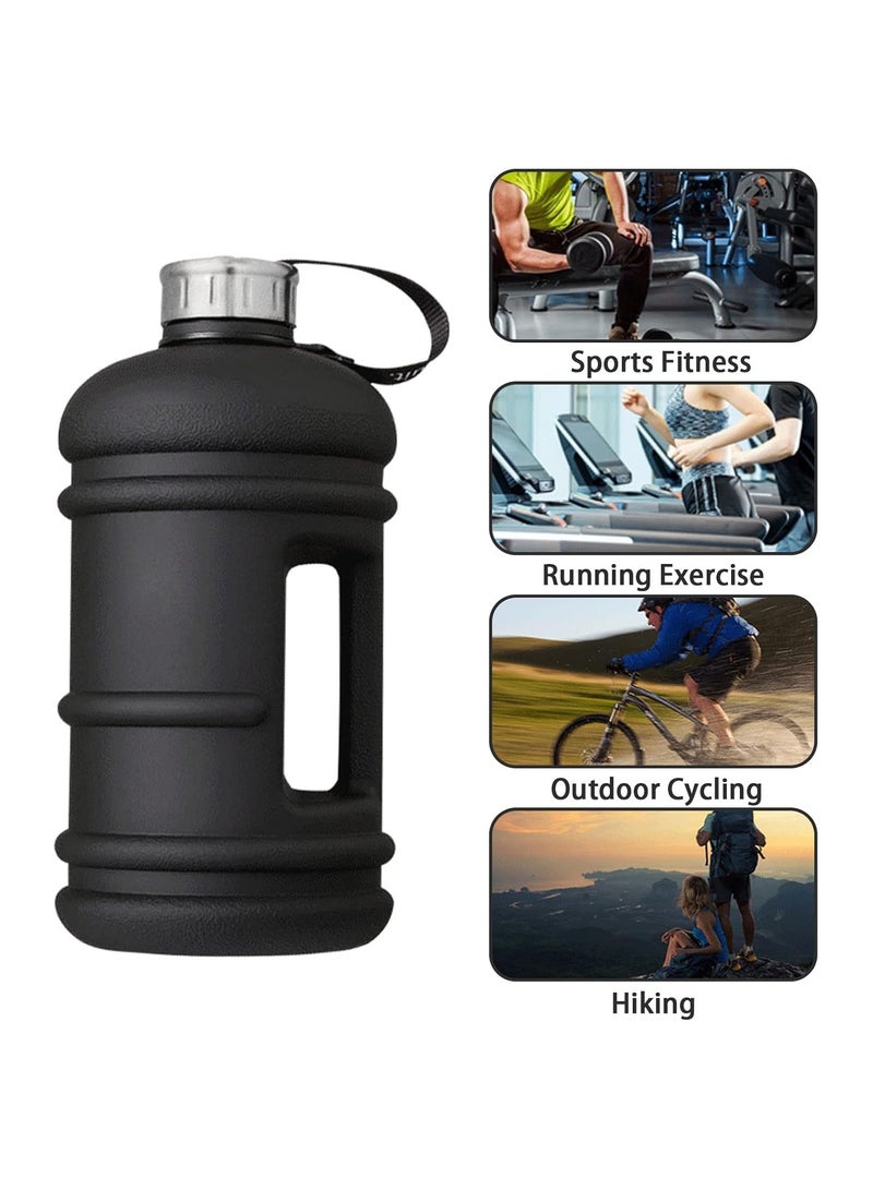 Generic 2.2L Half Gallon Water Bottle, 74oz Black Water Jug with Handle, 2.2 Liter Large Water Bottle Tritan Plastic Big Sports Jug, BPA Free Reusable Leak Proof Gym Drink Container - Image 5