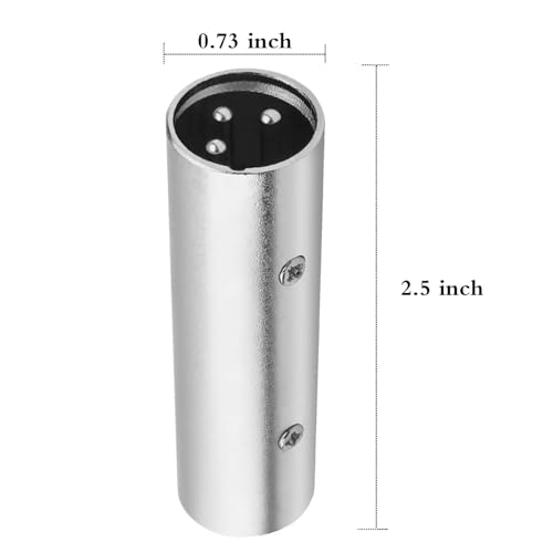 JOMLEY XLR Male Adapter, 3 Pin XLR Male to Male Microphone Cable Adapter - 2 Pack - Image 4