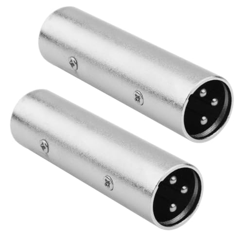JOMLEY XLR Male Adapter, 3 Pin XLR Male to Male Microphone Cable Adapter - 2 Pack - Image 1