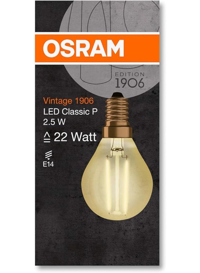 Osram Vintage 1906 Lamp CLASSIC P 22 2.5 W/2400 K GOLD E14 - Image 2