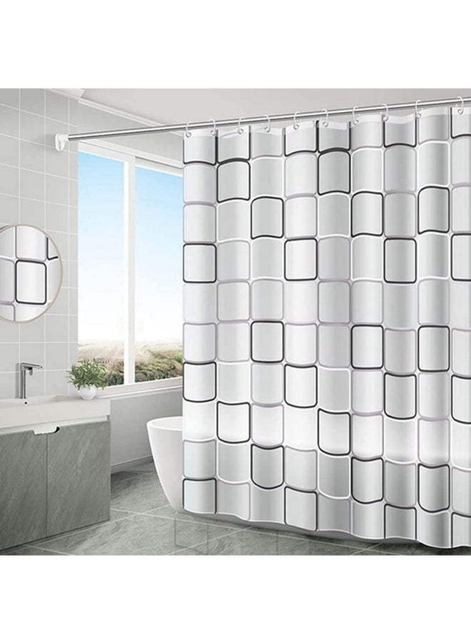 1PCS modern Shower Curtain With Hooks Mildew Proof Translucent Bathroom Curtains Home Waterproof PEVA Plastic Curtain 180 x 200cm - Image 1