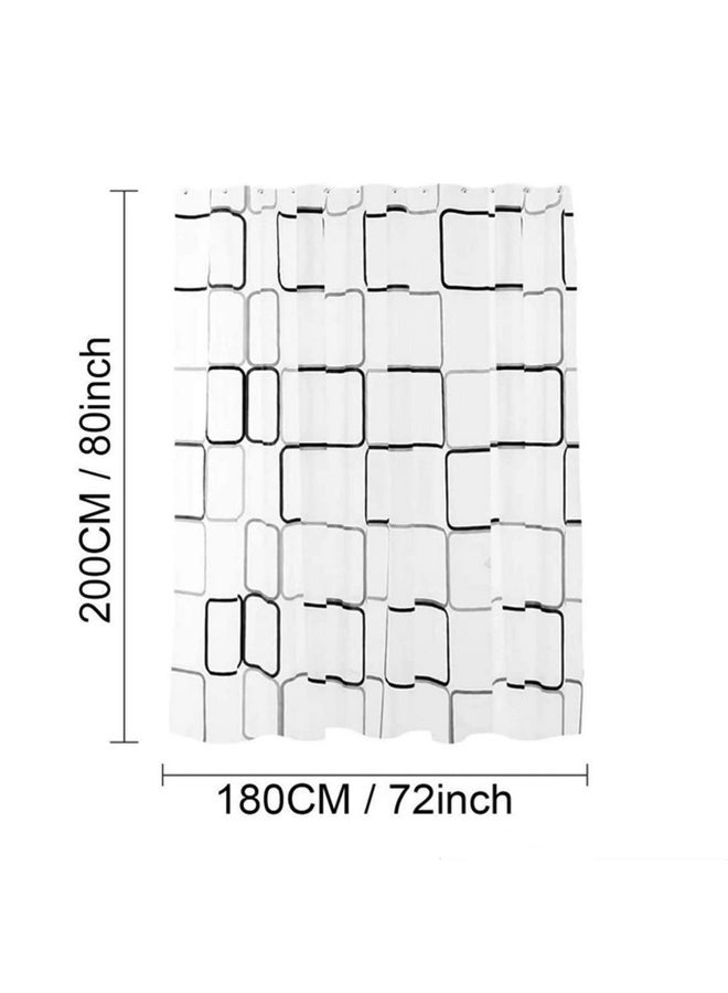1PCS modern Shower Curtain With Hooks Mildew Proof Translucent Bathroom Curtains Home Waterproof PEVA Plastic Curtain 180 x 200cm - Image 2