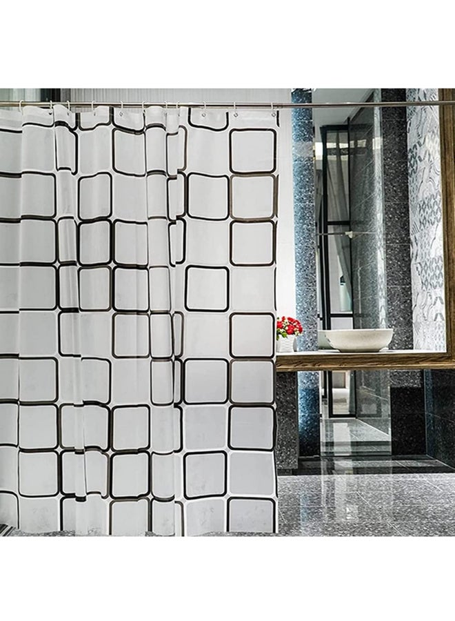 1PCS modern Shower Curtain With Hooks Mildew Proof Translucent Bathroom Curtains Home Waterproof PEVA Plastic Curtain 180 x 200cm - Image 5