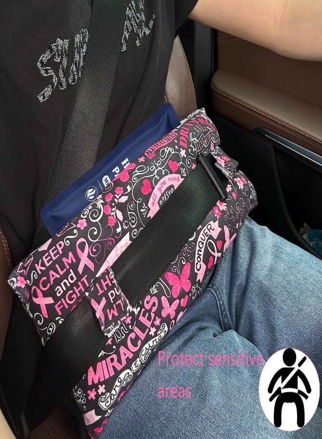 BVOKQUC Mastectomy Pillow,Seatbelt Cushion Post Heart Surgery Seatbelt Pillow,hysterectomy recovery,c section Recovery,chemo port pillow,Pacemaker Seatbelt Protection,Great Breast Cancer Gifts for Women - Image 2