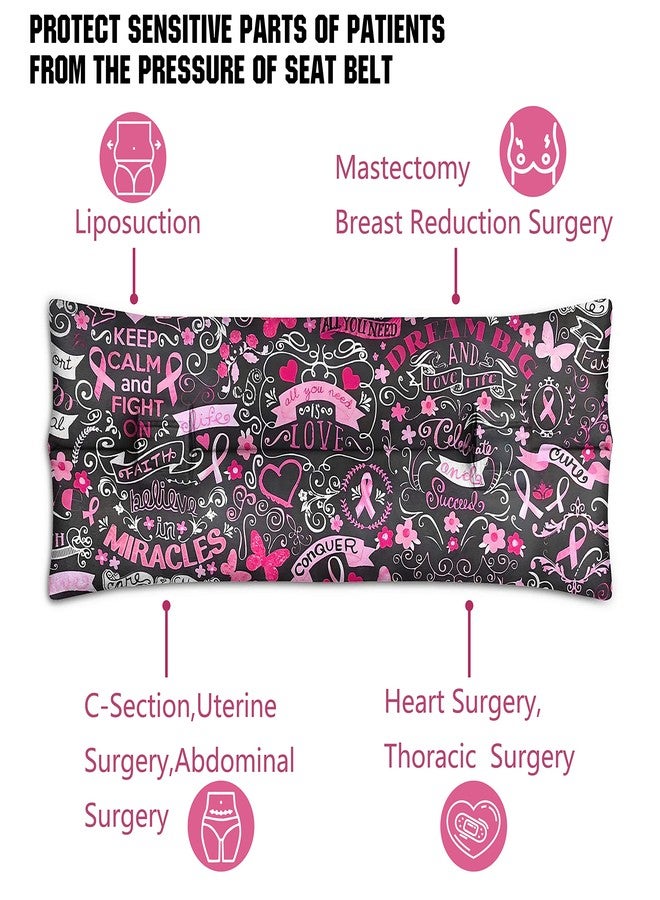 BVOKQUC Mastectomy Pillow,Seatbelt Cushion Post Heart Surgery Seatbelt Pillow,hysterectomy recovery,c section Recovery,chemo port pillow,Pacemaker Seatbelt Protection,Great Breast Cancer Gifts for Women - Image 3