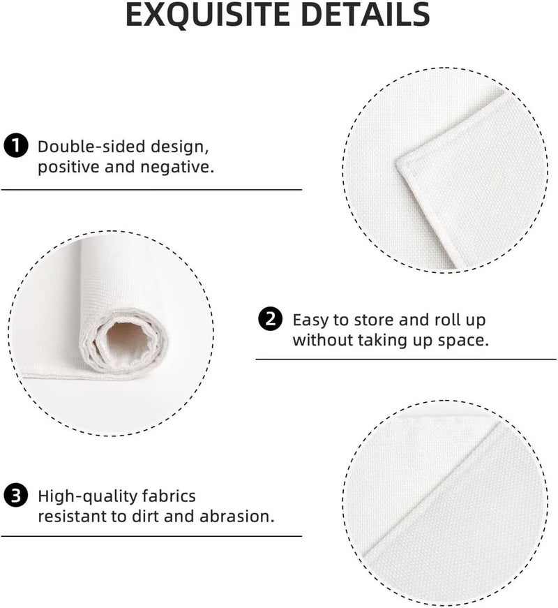 Sunshineyan Sage Green Polka Dot Placemats Set of 4, Boho Striped Decorative Table Mat 12 x 18 Inch Heat Resistant Non Slip Line Fabric Modern Geometry Place mat for Holiday Party Kitchen Dining Decor - Image 5